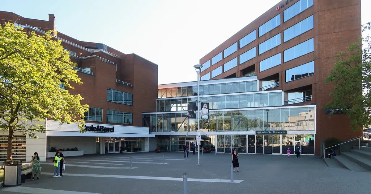 Oakridge Centre on West 41st Avenue in 2018, before redevelopment, a few blocks east of the JWest site at Oak and 41st